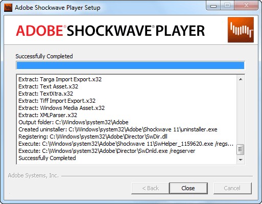 adobe shockwave not responding