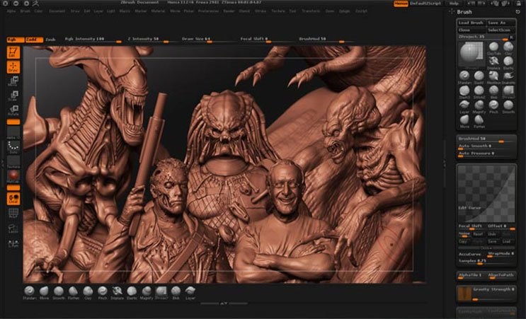 vdivide and hdivide in zbrush 2018.1